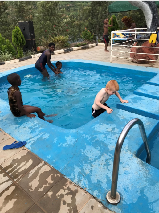 klassen family 5 five africa rwanda home of hope lacey jacob jake eleah brianca blaze fun safari trip mission tour hoh brian thomson blog post 2019 pool