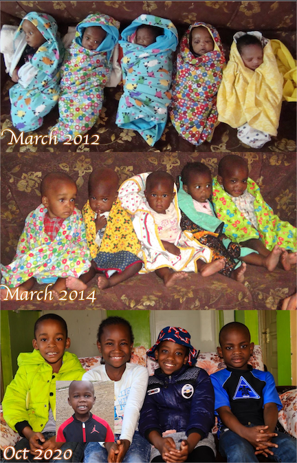 recreated pic of 5 children at the dream centre