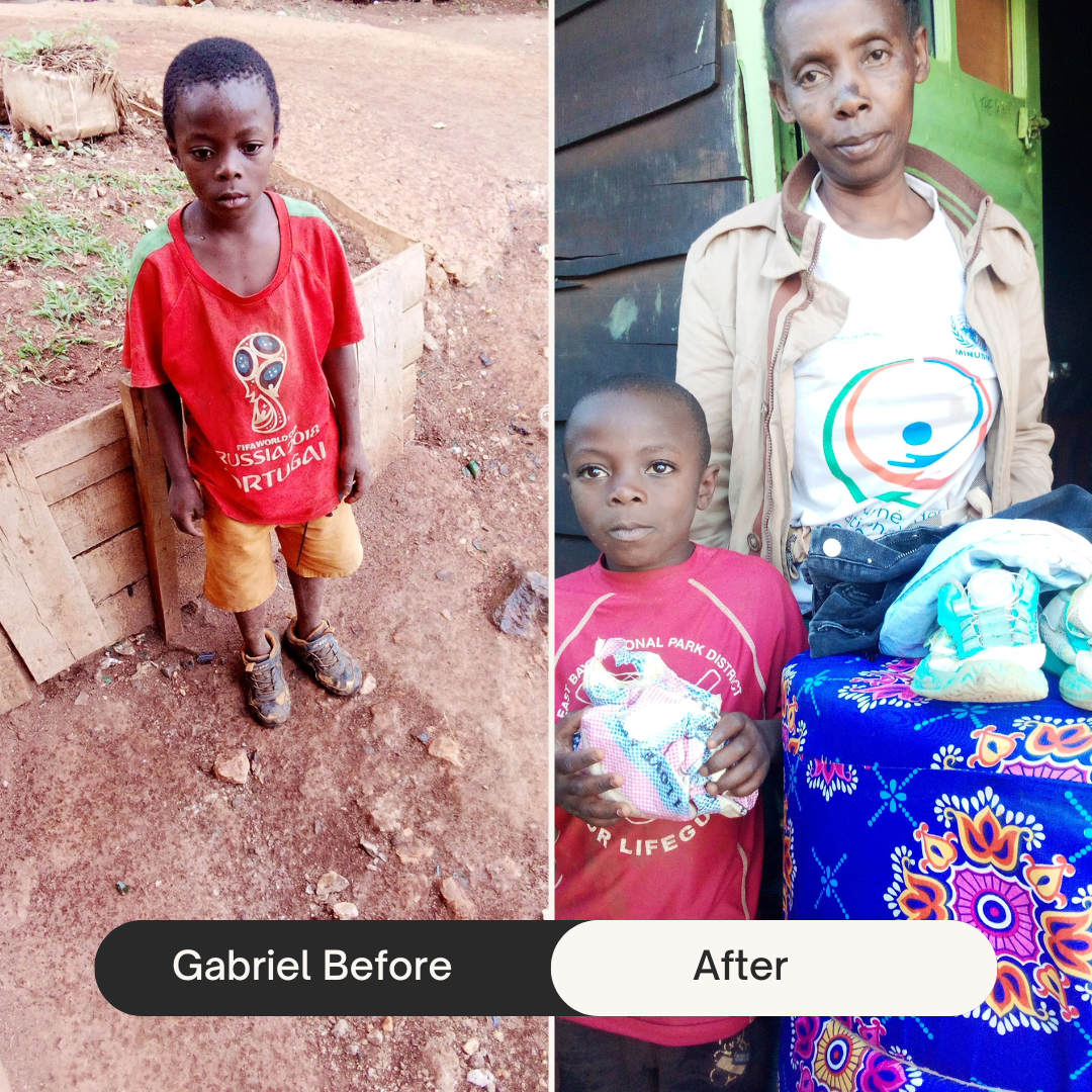 Gabriel before and after