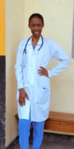 Anita nurse sponsored girl from rwanda serving medically in DRCongo