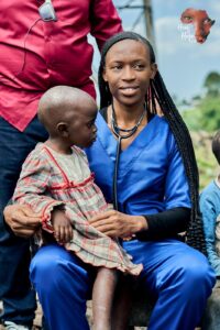 Anita nurse sponsored girl from rwanda serving medically in DRCongo