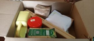 elderly woman Pascasie rwanda food box