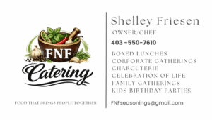 FNF Catering Red Deer charcuterie donor donation silent auction