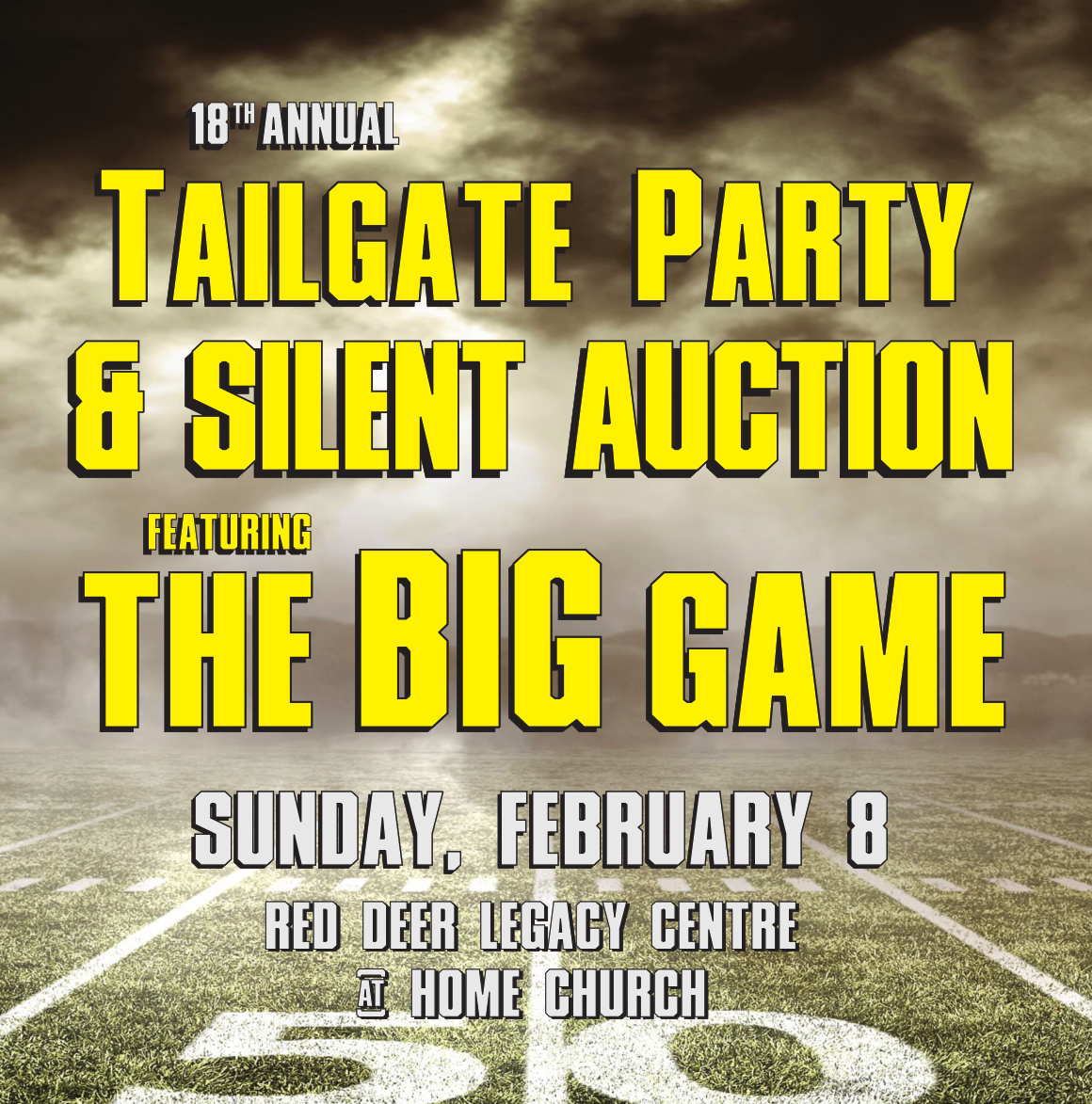 tailgate party poster 2026 silent auction home church home of hope